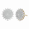 Thumbnail Image 1 of 1 CT. T.W. Composite Diamond Sunburst Stud Earrings in 10K White Gold