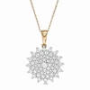 Thumbnail Image 1 of 1 CT. T.W. Composite Diamond Sunburst Pendant in 10K White Gold
