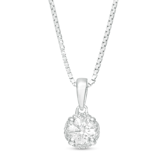 1/4 CT. T.w. Diamond Frame Pendant in 10K White Gold