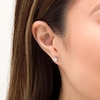 Thumbnail Image 2 of 1/2 CT. T.W. Diamond Frame Stud Earrings in 10K White Gold