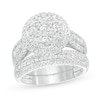 Thumbnail Image 1 of 1-1/2 CT. T.W. Multi-Diamond Frame Multi-Row Bridal Set in 10K White Gold