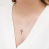 Thumbnail Image 2 of 1/3 CT. T.W. Black Diamond Cross Pendant in Sterling Silver
