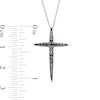 Thumbnail Image 3 of 1/3 CT. T.W. Black Diamond Cross Pendant in Sterling Silver