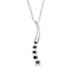 Thumbnail Image 1 of 1/10 CT. T.W. Black Diamond Curved Pendant in Sterling Silver