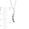 Thumbnail Image 3 of 1/10 CT. T.W. Black Diamond Curved Pendant in Sterling Silver