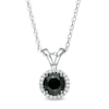 Thumbnail Image 1 of 1 CT. T.W. Enhanced Black and White Diamond Frame Pendant in Sterling Silver