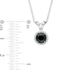 Thumbnail Image 3 of 1 CT. T.W. Enhanced Black and White Diamond Frame Pendant in Sterling Silver
