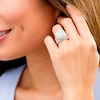 Thumbnail Image 2 of 2-1/2 CT. T.W. Composite Diamond Cushion Frame Multi-Row Bridal Set in 10K White Gold