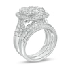 Thumbnail Image 3 of 2-1/2 CT. T.W. Composite Diamond Cushion Frame Multi-Row Bridal Set in 10K White Gold
