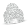 Thumbnail Image 1 of 2-1/2 CT. T.W. Composite Diamond Oval Frame Multi-Row Bridal Set in 10K White Gold