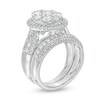 Thumbnail Image 3 of 2-1/2 CT. T.W. Composite Diamond Oval Frame Multi-Row Bridal Set in 10K White Gold