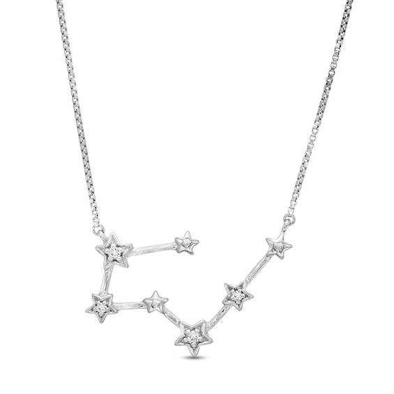 Diamond Accent Taurus Constellation Necklace in Sterling Silver Diamond Accent Taurus Constellation Necklace in Sterling Silver