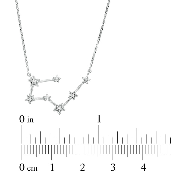 Diamond Accent Taurus Constellation Necklace in Sterling Silver Diamond Accent Taurus Constellation Necklace in Sterling Silver