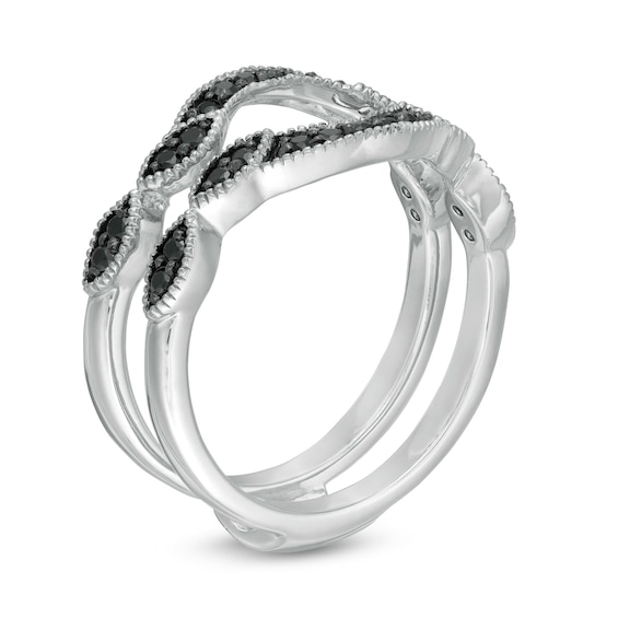 1/4 CT. T.w. Black Diamond Contour Solitaire Enhancer in 10K White Gold