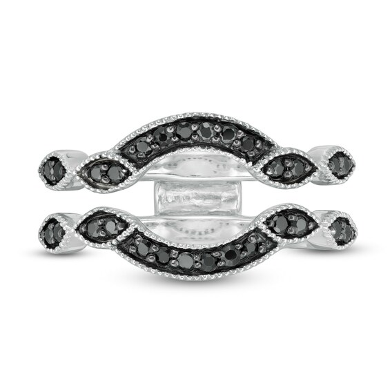 1/4 CT. T.w. Black Diamond Contour Solitaire Enhancer in 10K White Gold