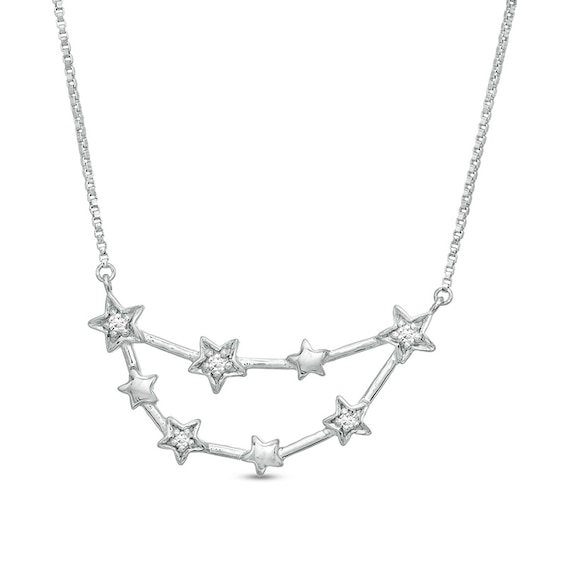 1/20 CT. T.W. Diamond Capricorn Constellation Necklace in Sterling Silver 1/20 CT. T.W. Diamond Capricorn Constellation Necklace in Sterling Silver