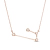 Thumbnail Image 0 of 1/20 CT. T.W. Diamond Aries Constellation Bezel-Set Necklace in 10K Rose Gold
