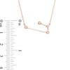 Thumbnail Image 2 of 1/20 CT. T.W. Diamond Aries Constellation Bezel-Set Necklace in 10K Rose Gold