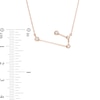 Thumbnail Image 2 of 1/20 CT. T.W. Diamond Aries Constellation Bezel-Set Necklace in 10K Rose Gold