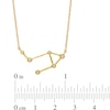 Thumbnail Image 2 of 1/20 CT. T.W. Diamond Libra Constellation Bezel-Set Necklace in 10K Gold