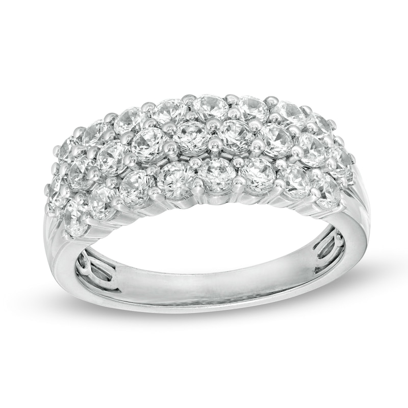 1-1/2 CT. T.W. Diamond Multi-Row Band in 10K White Gold