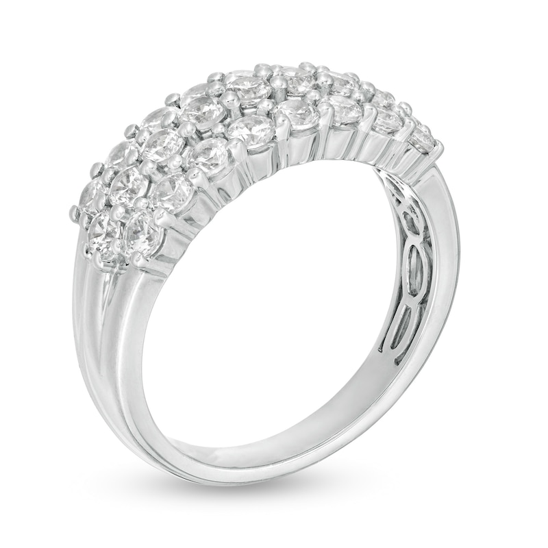 1-1/2 CT. T.W. Diamond Multi-Row Band in 10K White Gold