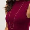 Thumbnail Image 2 of Made in Italy 030 Gauge Mirror and Cable Chain Necklace in 10K Gold - 36"