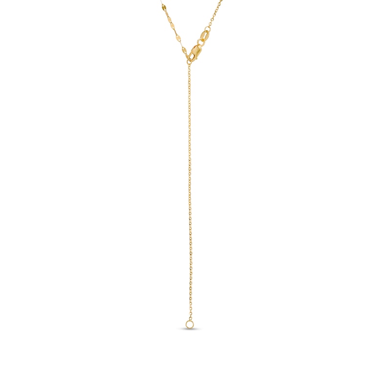 Main Image 3 of Made in Italy 030 Gauge Mirror and Cable Chain Necklace in 10K Gold - 36"