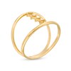 Thumbnail Image 3 of Made in Italy Linear Orbit Open Shank Ring in 10K Two-Tone Gold