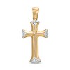 Thumbnail Image 1 of Made in Italy Flared Cross Necklace Charm in 14K Two-Tone Gold