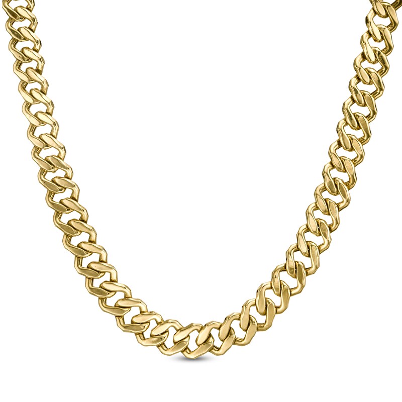 Main Image 1 of Made in Italy Men's 6.5mm Curb Chain Necklace in 10K Two-Tone Gold - 22"