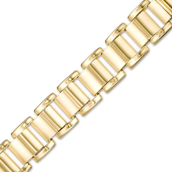 Made in Italy Men's 12.0mm Link Chain Bracelet in Hollow 10K Gold - 8.5"