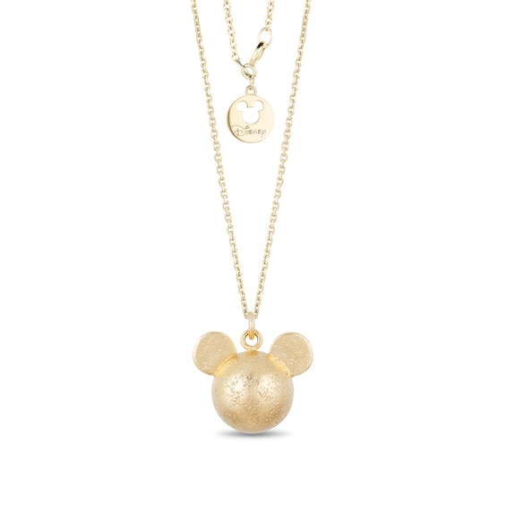Mickey Mouse & Minnie Mouse Made in Italy Pendant in 10K Gold