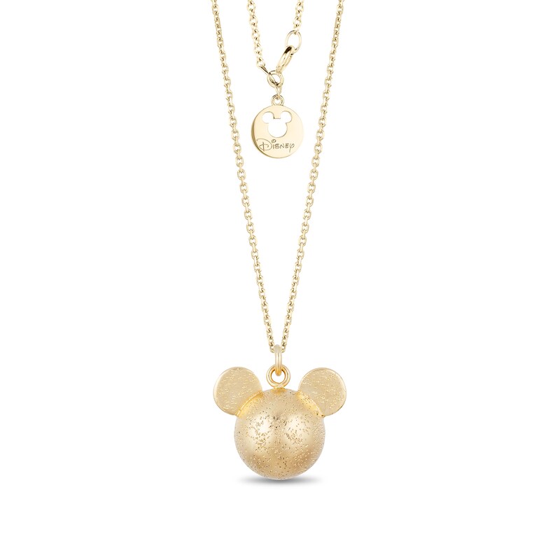 Main Image 1 of Mickey Mouse & Minnie Mouse Made in Italy Pendant in 10K Gold