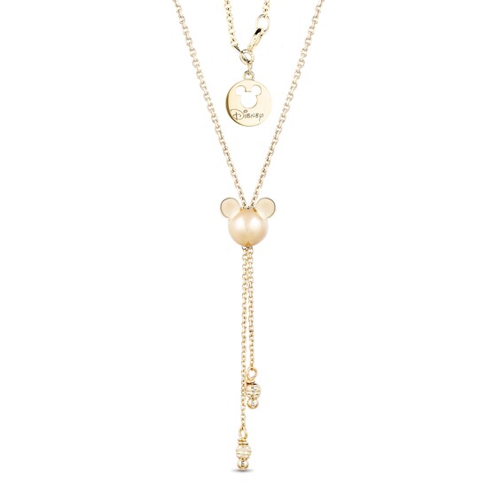 Mickey Mouse & Minnie Mouse Made in Italy Lariat-Style Bolo Necklace in 10K Gold