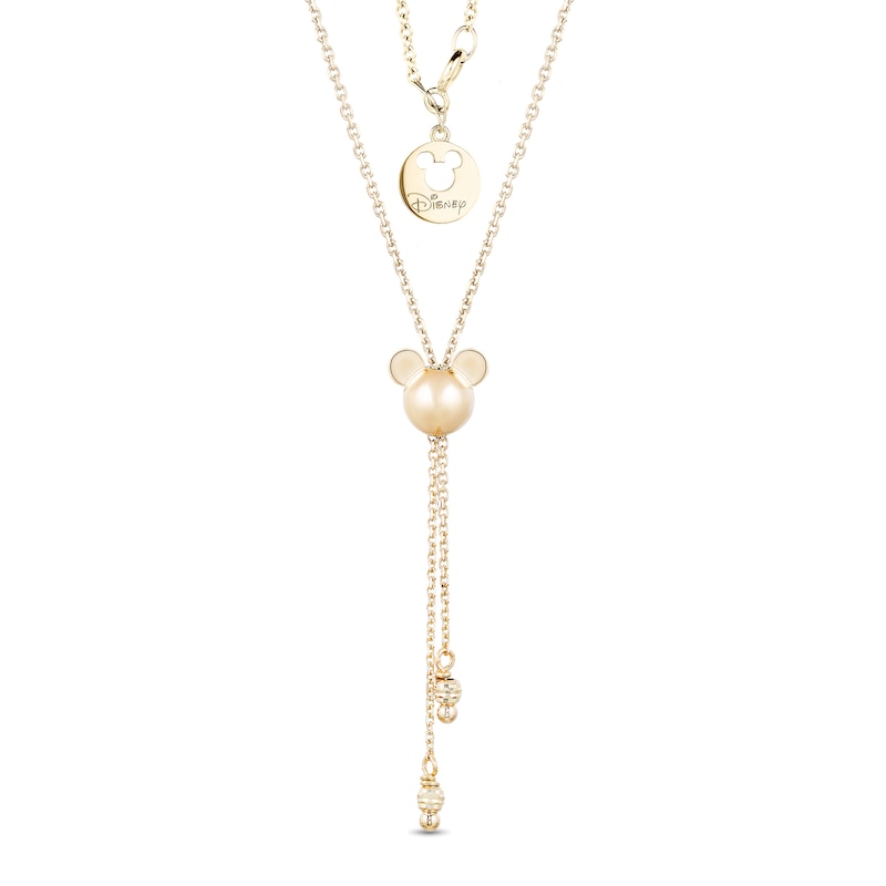 Main Image 1 of Mickey Mouse & Minnie Mouse Made in Italy Lariat-Style Bolo Necklace in 10K Gold