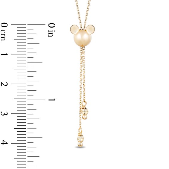 Mickey Mouse & Minnie Mouse Made in Italy Lariat-Style Bolo Necklace in 10K Gold