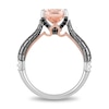 Thumbnail Image 3 of Enchanted Disney Villains Maleficent 8.0mm Morganite and 1/6 CT. TW. Diamond Engagement Ring in 14K Two-Tone Gold