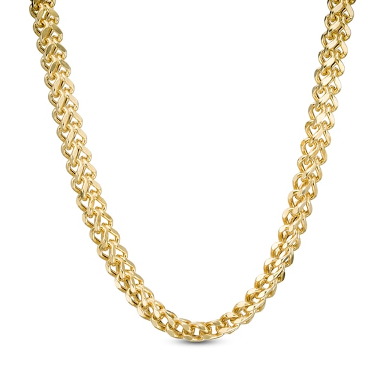 Hollow 120 Gauge Franco Snake Chain Necklace in 10K Gold - 22