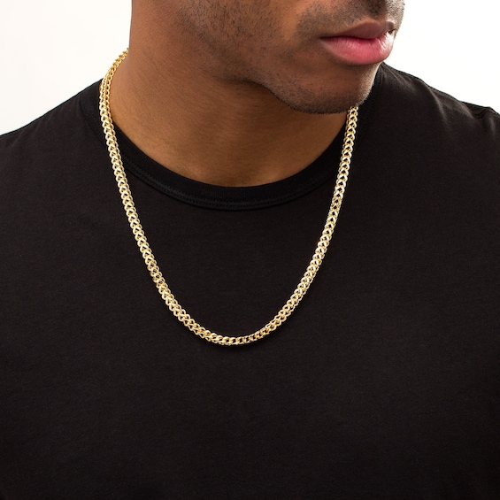 5.3mm Franco Snake Chain Necklace in Hollow 10K Gold - 22"