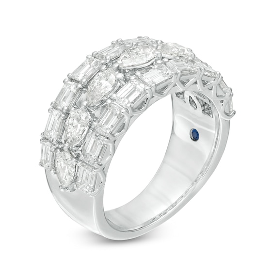 Vera Wang Love Collection 2-7/8 CT. T.W. Certified Diamond Three Row Band in 14K White Gold (I/SI2) Vera Wang Love Collection 2-7/8 CT. T.W. Certified Diamond Three Row Band in 14K White Gold (I/SI2)