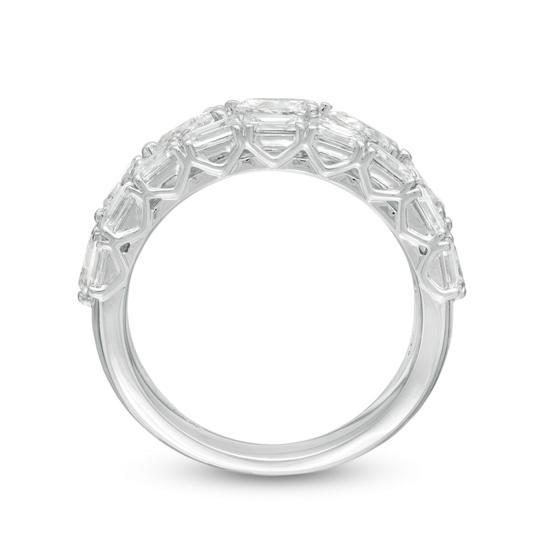 Vera Wang Love Collection 2-7/8 CT. T.W. Certified Diamond Three Row Band in 14K White Gold (I/SI2)