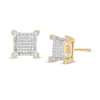 Thumbnail Image 0 of Men's 1/5 CT. T.W. Square Composite Diamond Gothic-Style Frame Stud Earrings in 10K Gold
