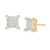Thumbnail Image 1 of Men's 1/5 CT. T.W. Square Composite Diamond Gothic-Style Frame Stud Earrings in 10K Gold