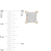 Thumbnail Image 3 of Men's 1/5 CT. T.W. Square Composite Diamond Gothic-Style Frame Stud Earrings in 10K Gold