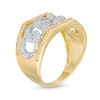 Thumbnail Image 3 of Men's 1/2 CT. T.W. Diamond Chain Link Ring in 10K Two-Tone Gold