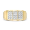 Thumbnail Image 4 of 1/2 CT. T.W. Composite Diamond Linear Triple Row Ring in 10K Gold