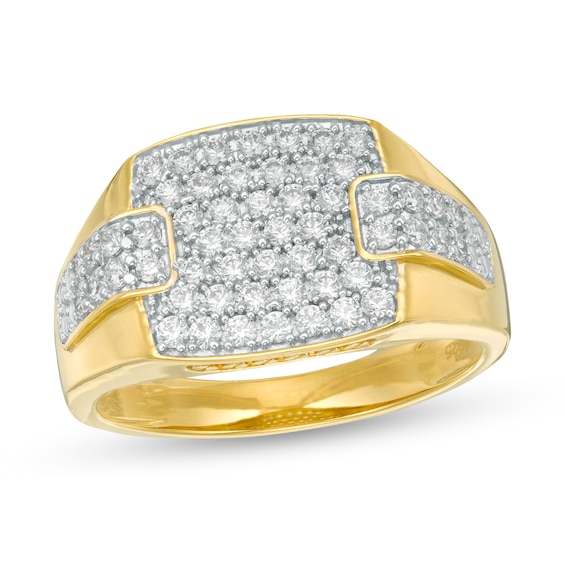 1 CT. T.w. Composite Diamond Collar Overlay Ring in 10K Gold