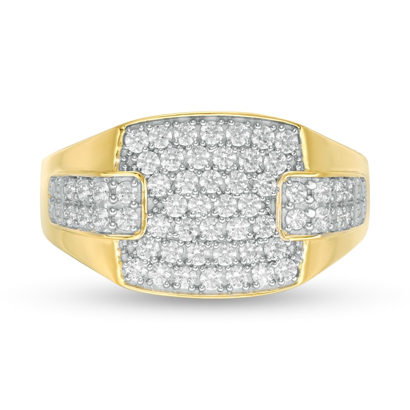Main Image 4 of 1 CT. T.W. Composite Diamond Collar Overlay Ring in 10K Gold