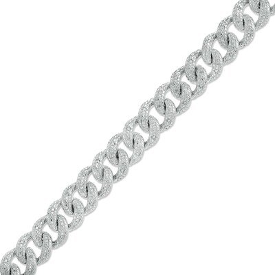 Three Colored CZ Sterling Silver Chain Bracelet